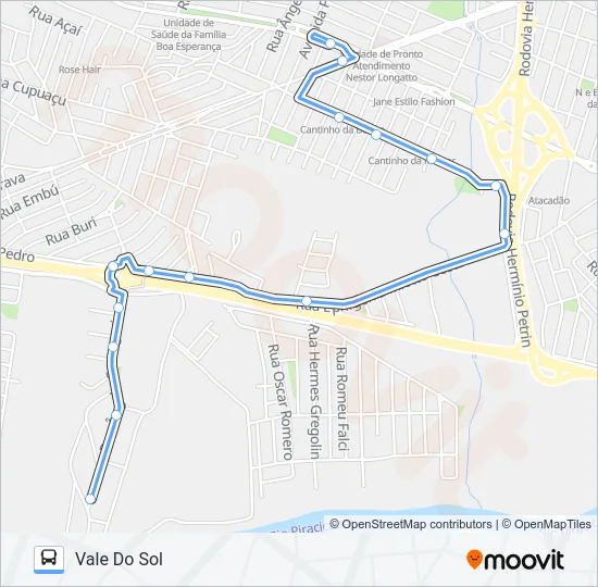 408 VALE DO SOL / TVS  Line Map