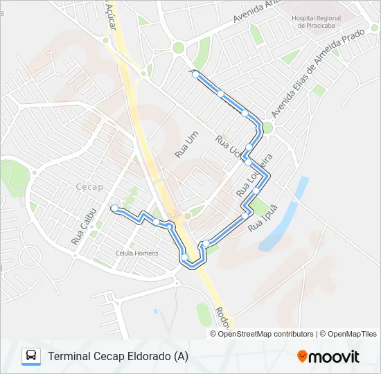 213 PERDIZES - TPI / TCE  Line Map