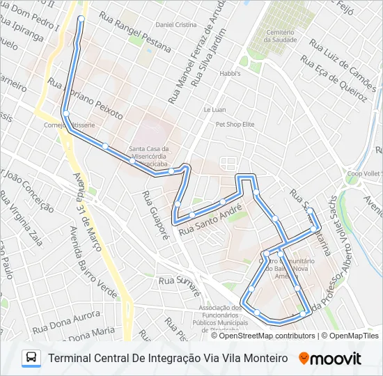 007 NOVA AMÉRICA  Line Map