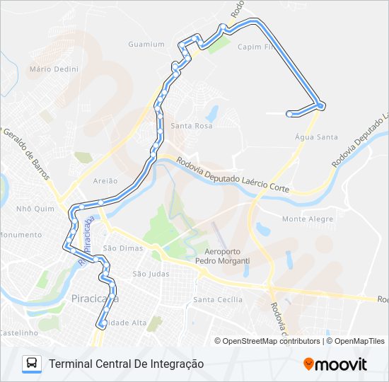 Mapa da linha 507 PQ. AUTOMOTIVO (VIA HYUNDAI) de 