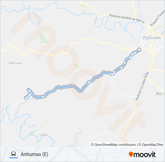 Mapa da linha 811 ANHUMAS / TERMINAL SÃO JORGE de 