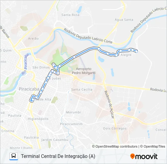 021 MONTE ALEGRE VIA AV. CARLOS BOTELHO  Line Map