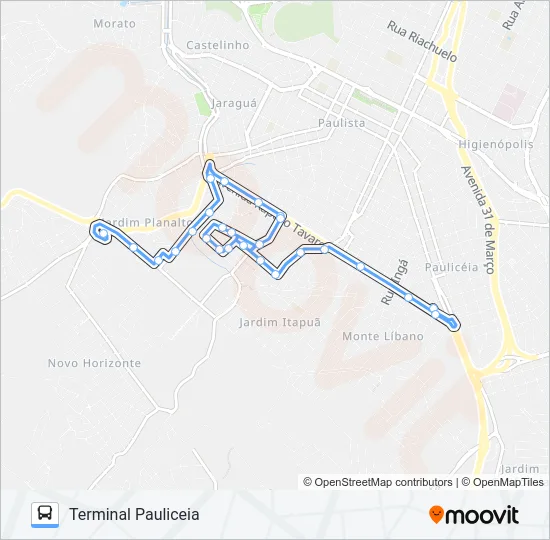 328 SÃO JORGE - TPA / TSJ  Line Map
