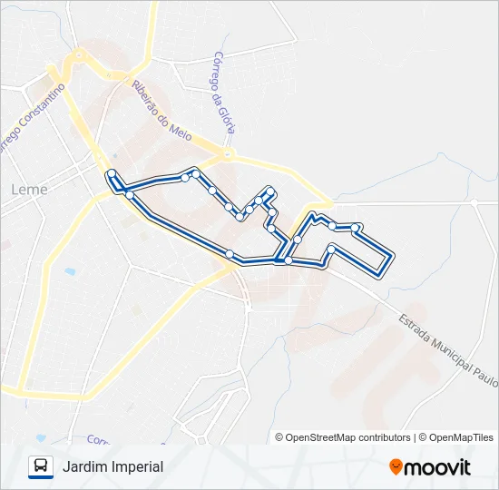02 TERMINAL <->ITAMARATY VIA JARDIM IMPERIAL Bus Line Map