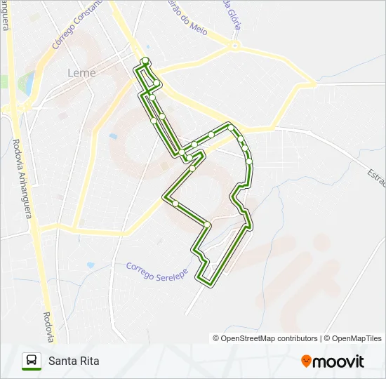 01 TERMINAL <-> SANTA RITA/FRANCISCO COELHO Bus Line Map