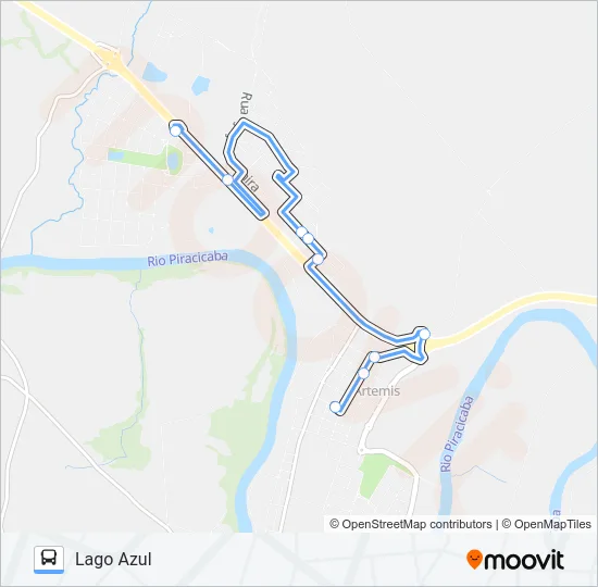 403 LAGO AZUL/ CONEXÃO ARTEMIS  Line Map