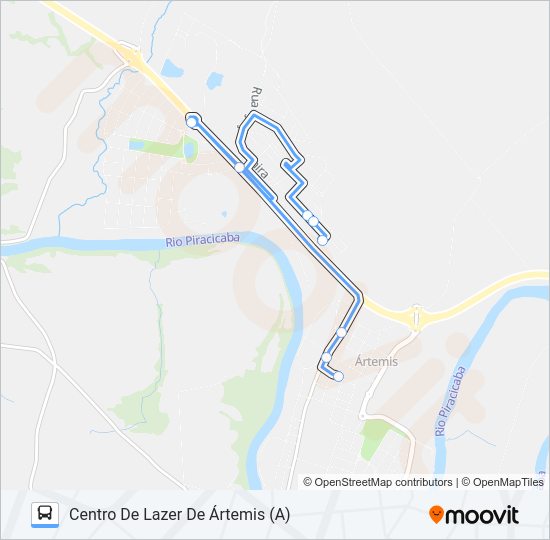 Mapa da linha 403 LAGO AZUL/ CONEXÃO ARTEMIS de 