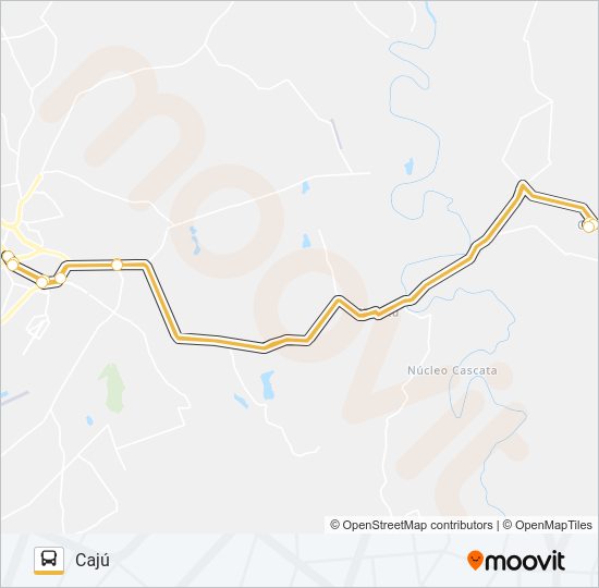 Mapa da linha 09 TERMINAL <-> CAJÚ de ônibus