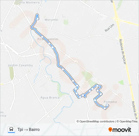 220 SOL NASCENTE / TCI VIA TPI Bus Line Map