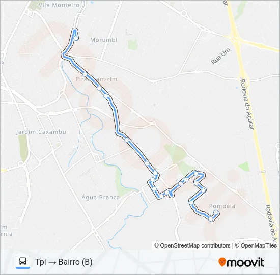 220 SOL NASCENTE / TCI VIA TPI Bus Line Map