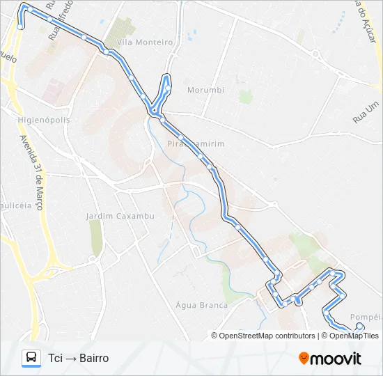 220 SOL NASCENTE / TCI VIA TPI Bus Line Map