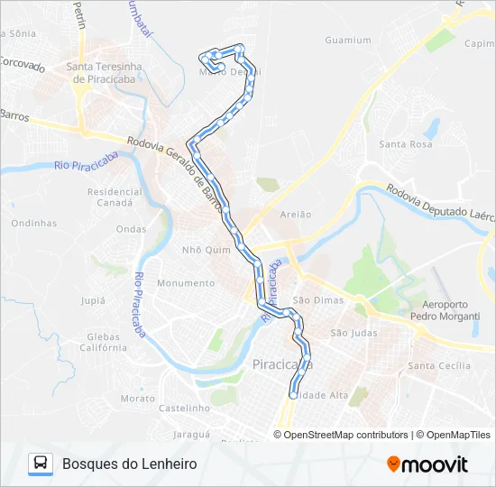 126 BOSQUES DO LENHEIRO Bus Line Map