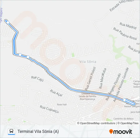 414 RESIDENCIAL PIRACICABA Bus Line Map