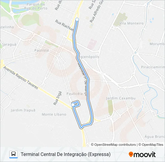301 PAULICÉIA / TCI Bus Line Map