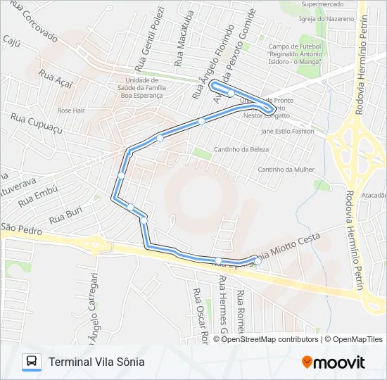 402 PARQUE PIRACICABA / TVS Bus Line Map