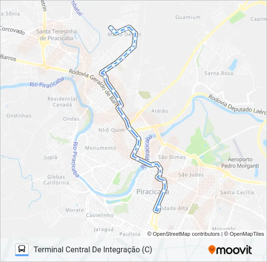 124 JARDIM GILDA Bus Line Map