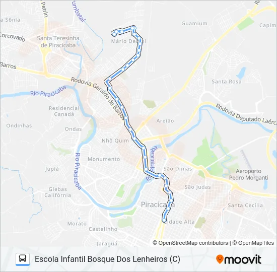 124 JARDIM GILDA Bus Line Map