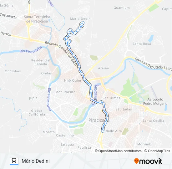 120 MÁRIO DEDINI Bus Line Map