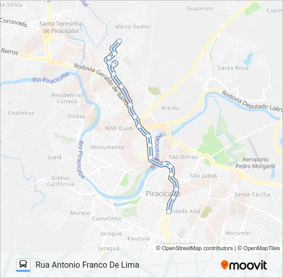120 MÁRIO DEDINI Bus Line Map