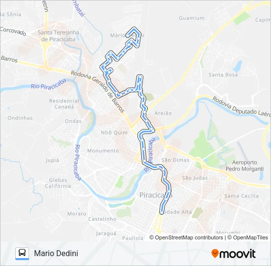 120 MÁRIO DEDINI Bus Line Map