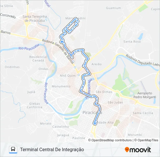 120 MÁRIO DEDINI Bus Line Map