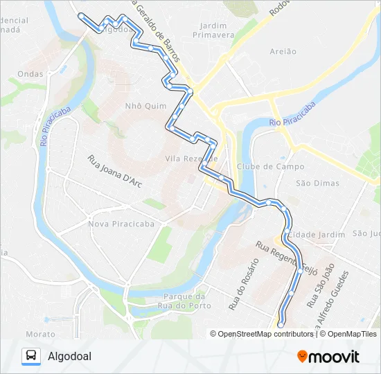 106 ALGODOAL Bus Line Map