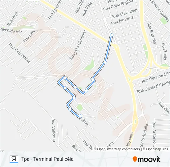 317 JARDIM PARAÍSO Bus Line Map