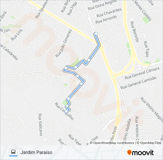 317 JARDIM PARAÍSO Bus Line Map