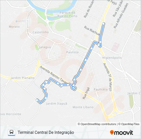 324 JARDIM GLÓRIA Bus Line Map