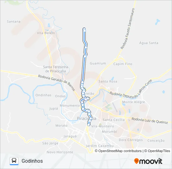 119 GODINHOS Bus Line Map