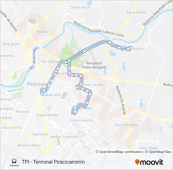 246 HOSPITAL UNIMED TCI / TPI Bus Line Map