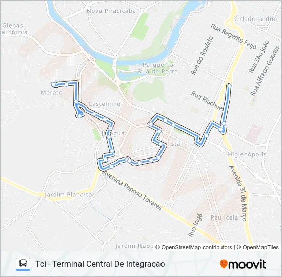 315 JARAGUÁ Bus Line Map