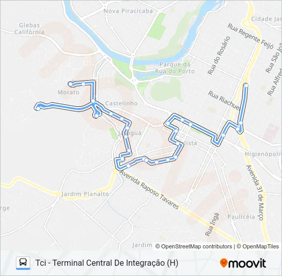315 JARAGUÁ Bus Line Map