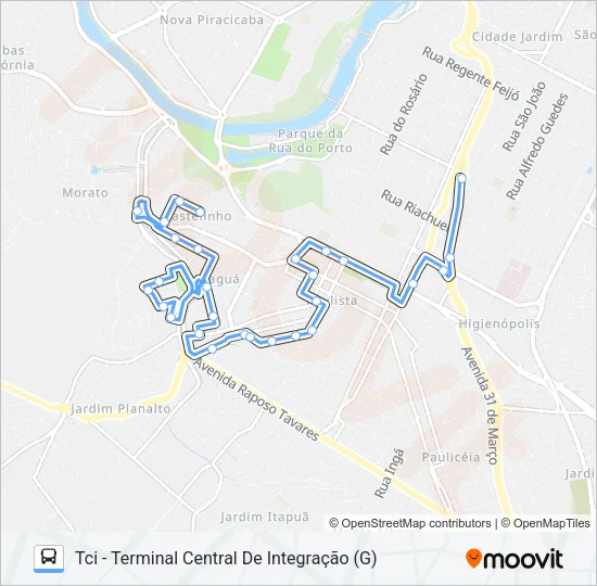 315 JARAGUÁ Bus Line Map