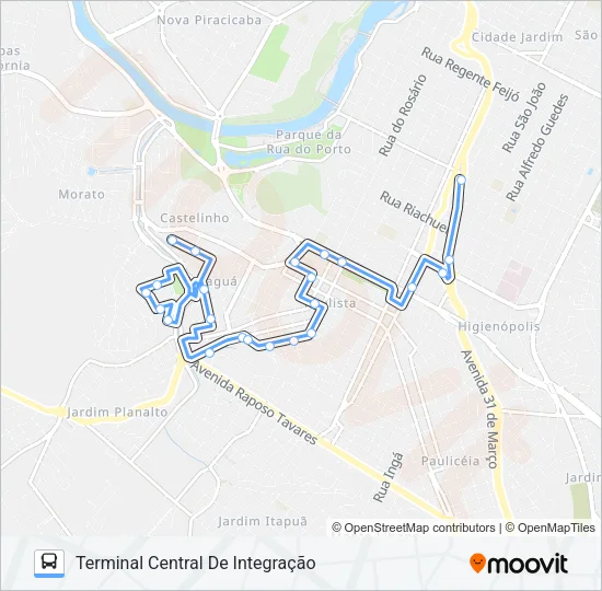 315 JARAGUÁ Bus Line Map