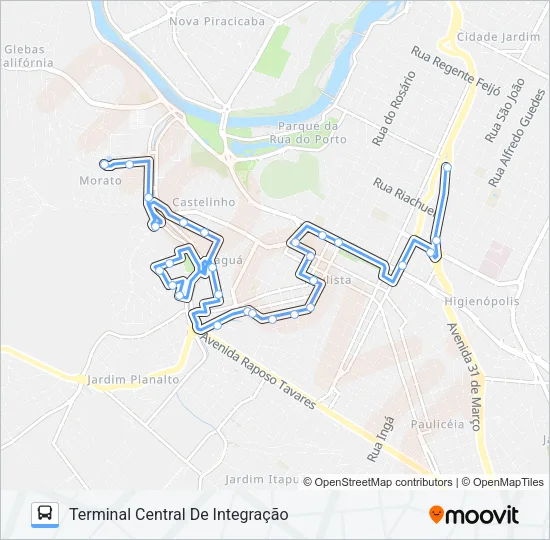 315 JARAGUÁ Bus Line Map