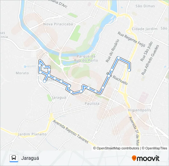 315 JARAGUÁ Bus Line Map