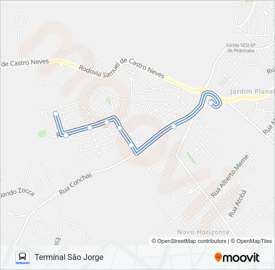 0812 SANTO ANTÔNIO / TSJ Bus Line Map