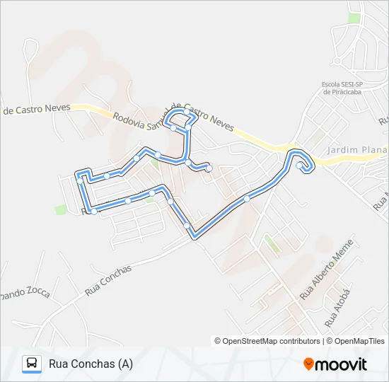 0812 SANTO ANTÔNIO / TSJ Bus Line Map