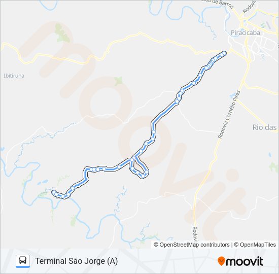 Mapa da linha 813 ALMEIDA / TSJ de ônibus