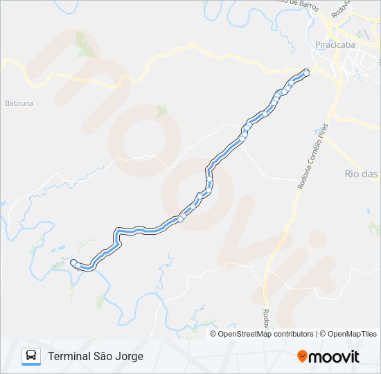 Mapa da linha 813 ALMEIDA / TSJ de ônibus