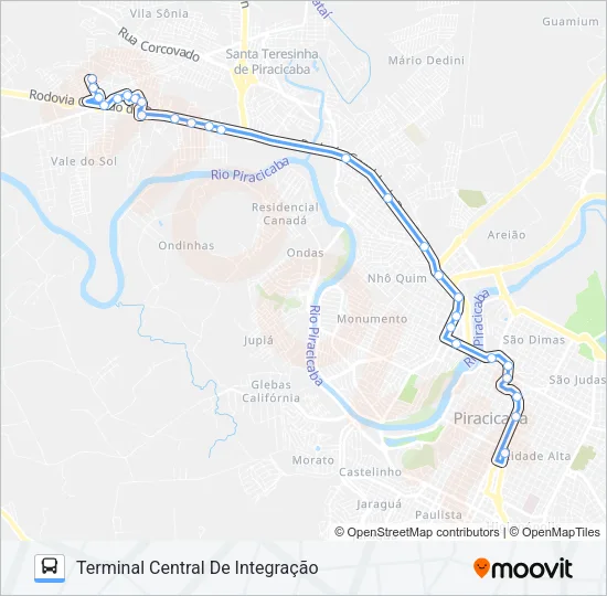430 PARQUE PIRACICABA / TCI Bus Line Map