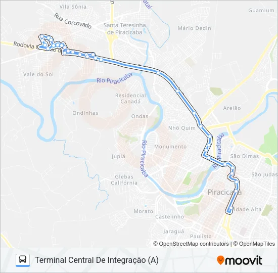 430 PARQUE PIRACICABA / TCI Bus Line Map