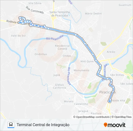 430 PARQUE PIRACICABA / TCI Bus Line Map