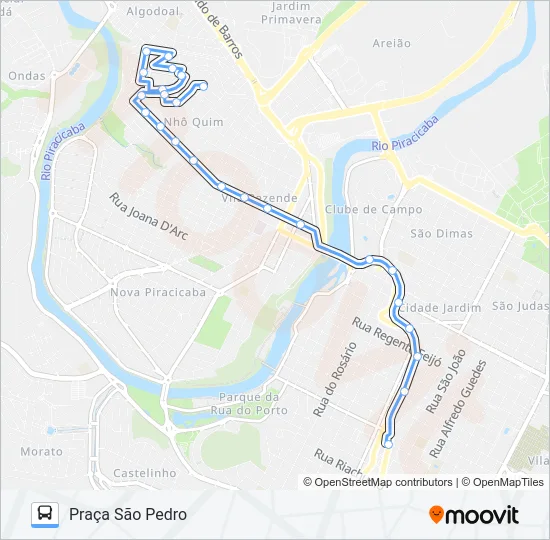 103 NHÔ QUIM VIA AV. MANOEL CONCEIÇÃO Bus Line Map