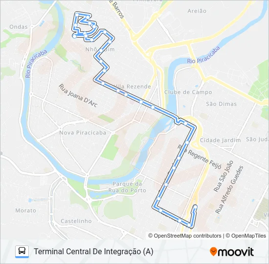 103 NHÔ QUIM VIA AV. MANOEL CONCEIÇÃO Bus Line Map