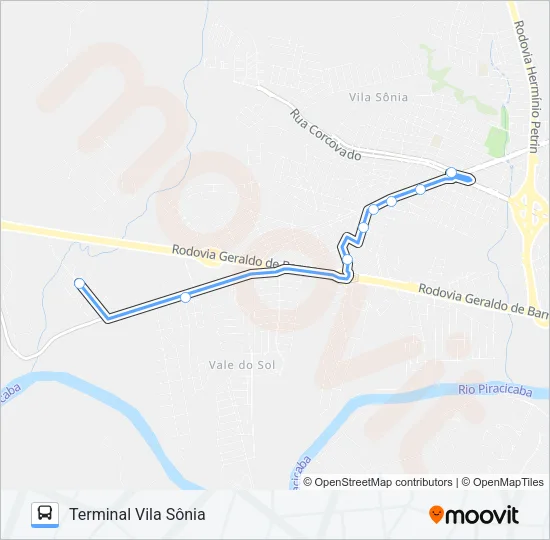 415 VIDA NOVA - TERMINAL VILA SÔNIA Bus Line Map