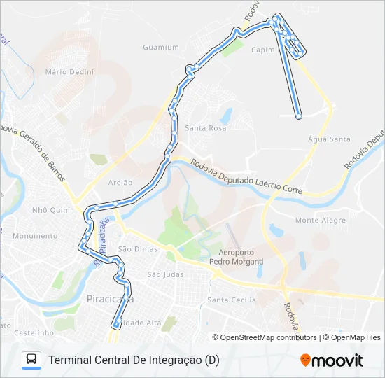 505 UNINORTE VIA SANTA ROSA Bus Line Map