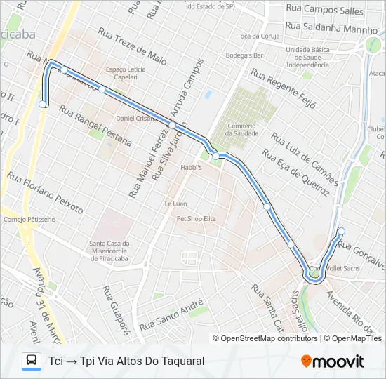 240 CECAP / TPI / CENTRO Bus Line Map
