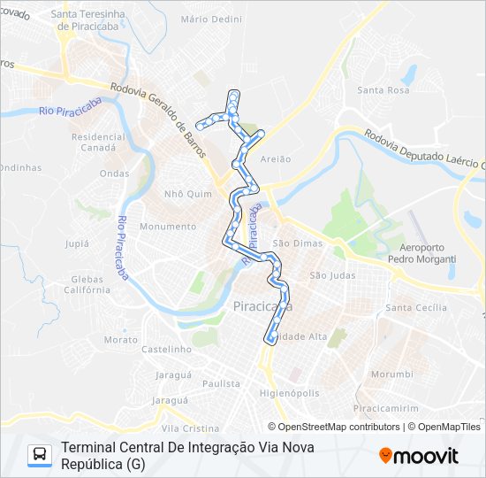 Mapa da linha 123 VILA FÁTIMA de ônibus
